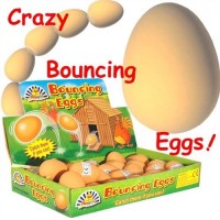 Bouncy Eggs. Realistic looking fake egg bouncy ball